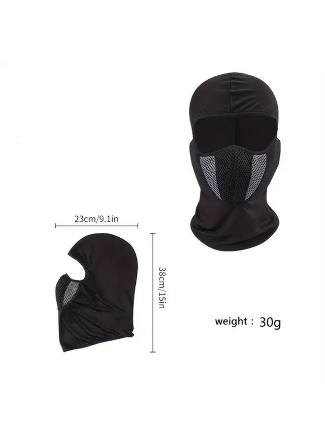 Black Outdoor Mesh Face Shield for Cycling and Motorcycling - Image 4